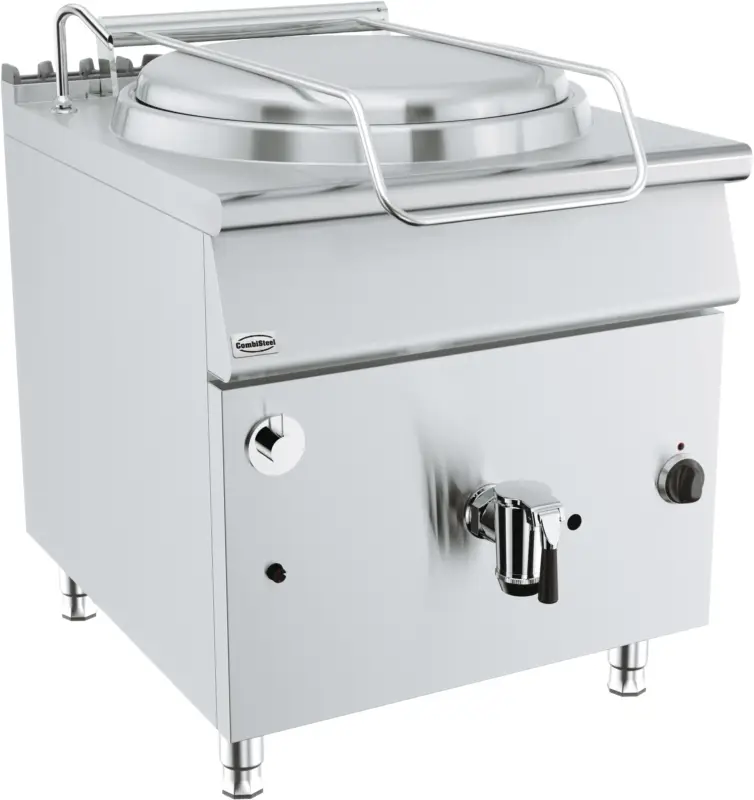 Combisteel Kookketel | Gas | 150L | Indirecte Verhitting | Vulkraan + Aftapkraan | 800x900x900mm Veilige Betaling