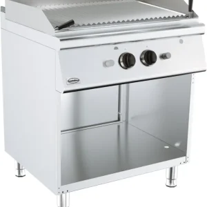 Speciale Aanbieding Combisteel Lavasteengrill | Base 900 | Gas | 18kw | Piëzo Ontsteking | Open Onderkast | 800x900x900mm