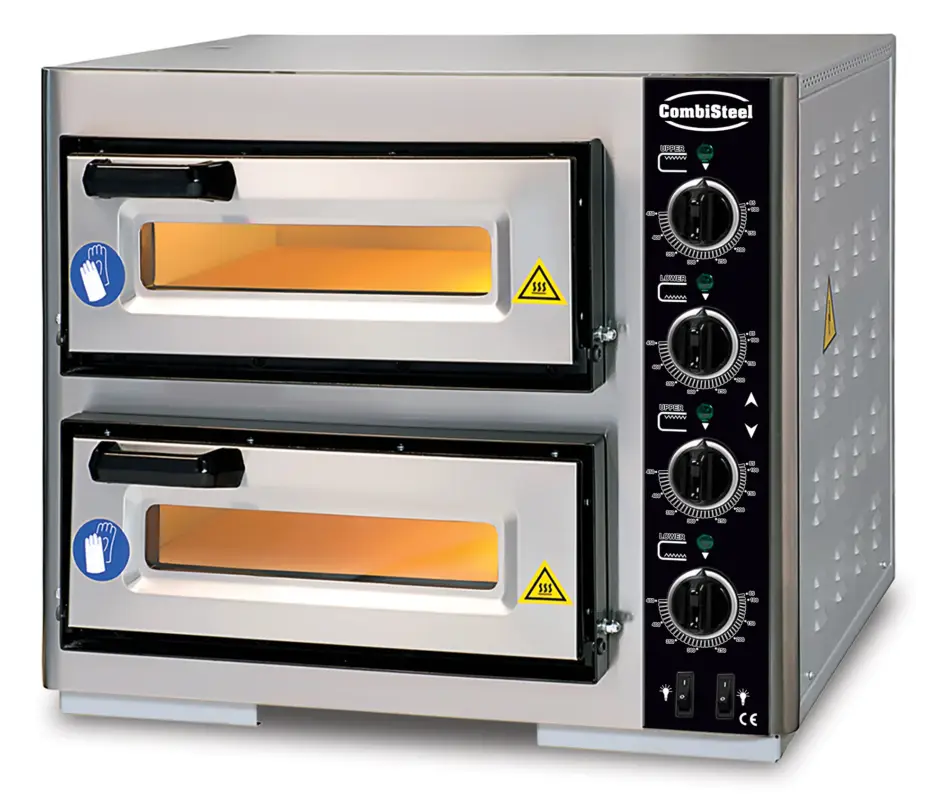 Koop Online Combisteel Pizza Oven | 2x 1 Pizza Ø390mm | 400v | 630x630x530mm