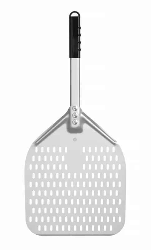 Uitverkoop Pizza Schep Vierkant Geperforeerd Met Korte Handgreep, Hendi, 350x710mm
