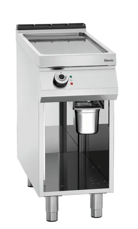 Laatste Versie Bartscher Bakplaat 900 | Glad braadoppervlak | Elektro | 7,5 kW | 400x900x900mm