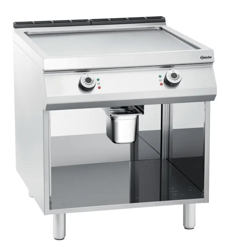 Populair Bartscher Bakplaat Serie 900 | Glad | Elektrisch | 400V | 800x900x900mm