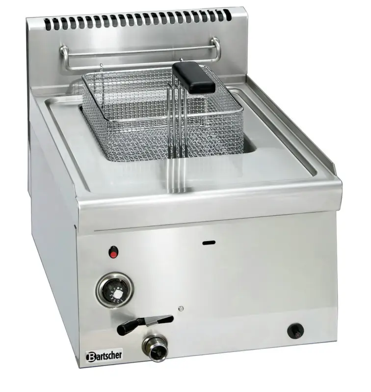 Beperkt Aanbod Bartscher Friteuse | Serie 600 | Gas | 8L | 6,7kW | Aftapkraan | 400x600x290mm