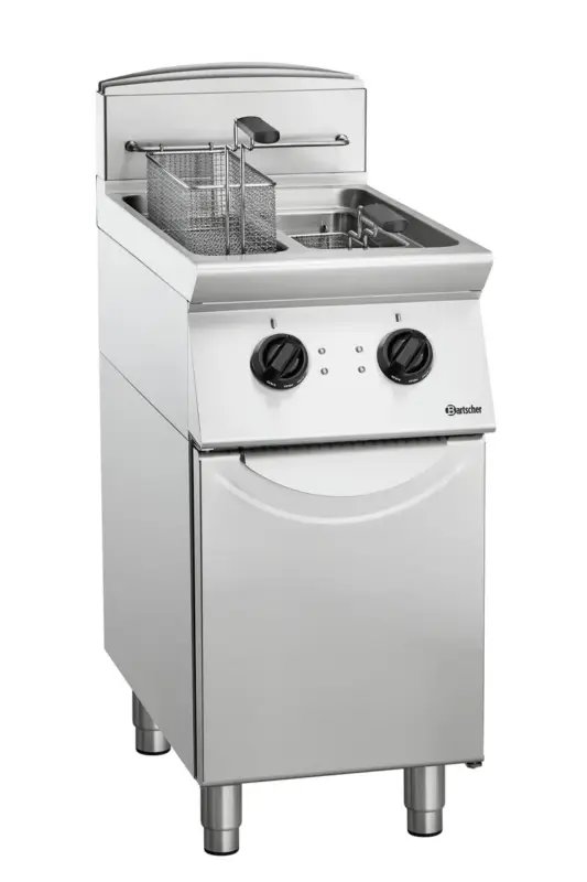 Bartscher Friteuse | SERIE 700 | Elektrisch | 8+8L | 140°C/190°C | 14kW | Aftapkranen | 400x700x850mm Fabrieksprijs