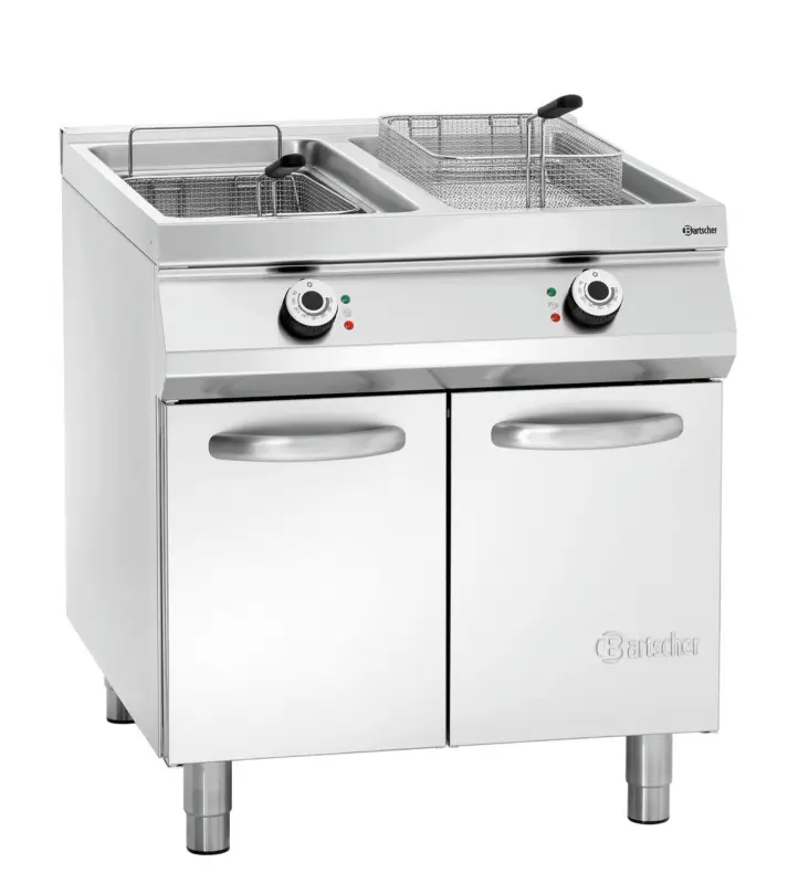 Actieprijs Bartscher Friteuse | Serie 900 | Elektrisch | 20+20L | 400V | Aftapkranen | 800x900x900mm