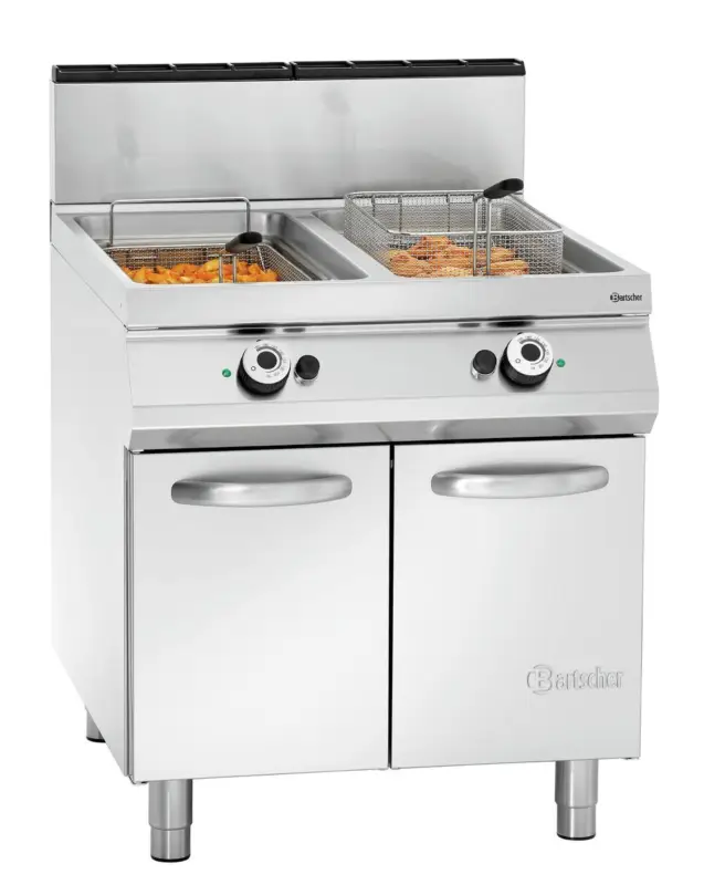 Superprijs Bartscher Friteuse | SERIE 900 | Gas | 20+20L | 90°C/190°C | Aftapkranen | 800x900x900mm