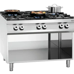 Bartscher Gasfornuis 900 Master | 6 Branders | Open Onderbouw | 37,5 kW | 1200x900x900mm Lage Prijs
