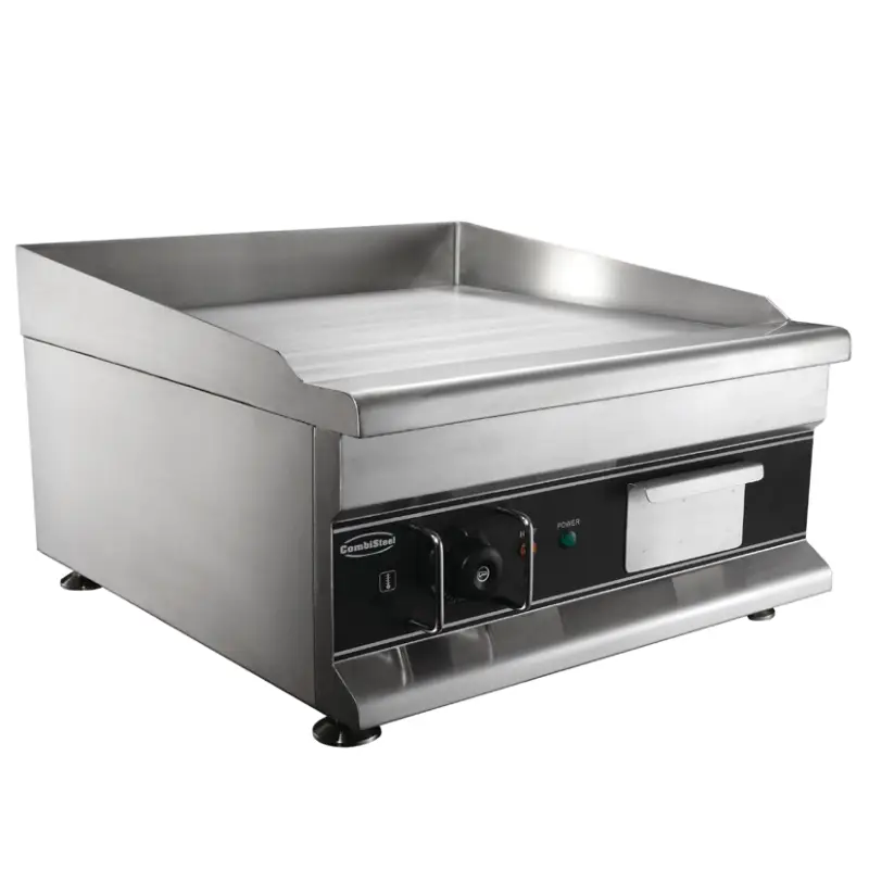 Combisteel Elektrische Bakplaat Chroom | Glad | 3kW | 230V | 500x520x310mm Shop Nu