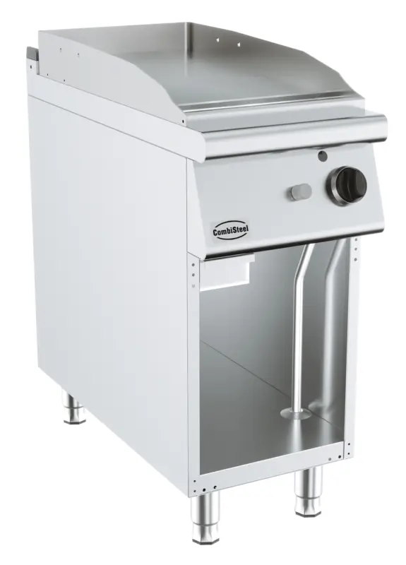 Combisteel Bakplaat | BASE 900 | Gas | Verchroomd | 9kW | Piëzo Ontsteking | Open Onderkast | 400x900x900mm Express Levering