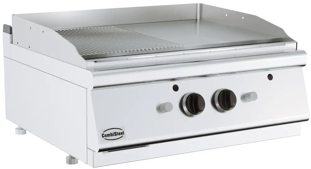 Lage Kosten Combisteel Bakplaat Base 700 | Gas | Chroom/geribd | 800x700x300mm