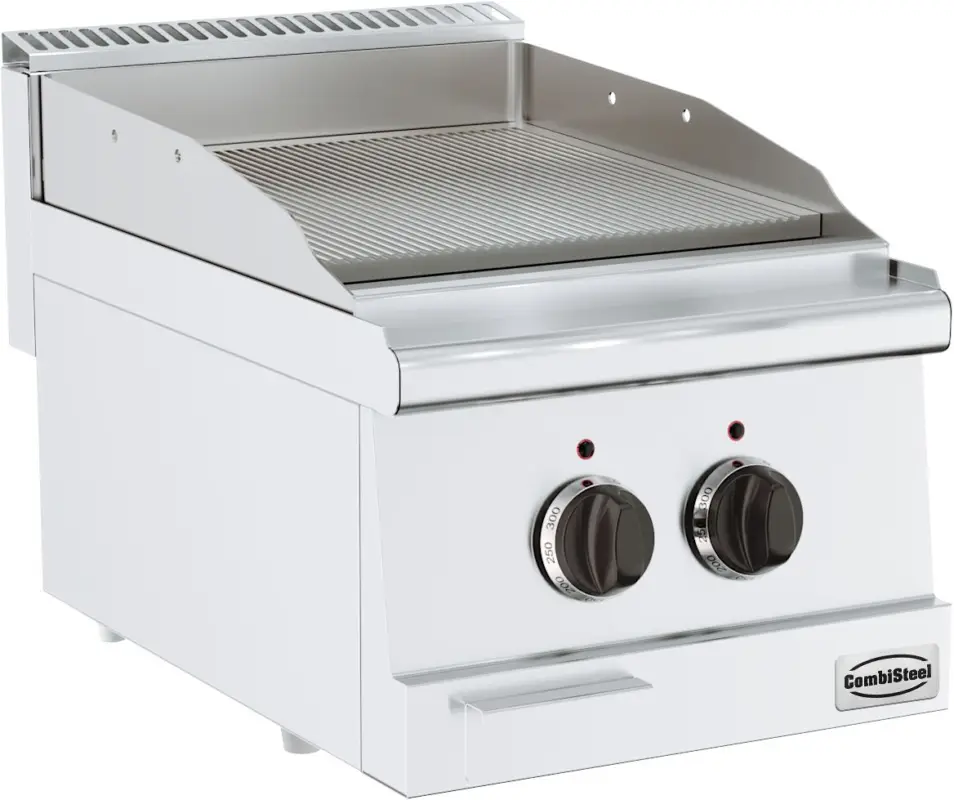 Tijdelijk Beschikbaar Combisteel Base 600 Bakplaat | Elektrisch | Geribd | 3.6kW | 400V | 400x600x300mm