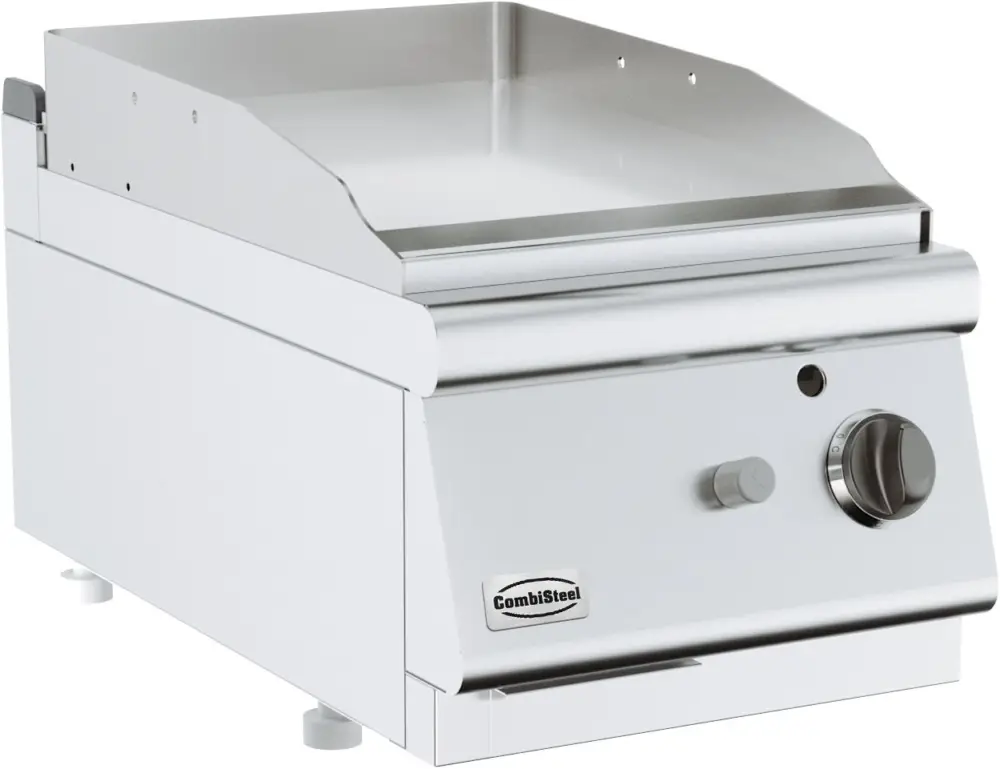 Gereduceerde Prijs Combisteel Base 700 | Gas | Bakplaat | Enkel | Chroom | 6.5kw | Glad | 400x700x300mm