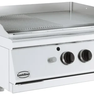 Combisteel Base 700 Bakplaat | Elektrisch | Chroom/Geribd | 400V | 800x700x300mm Laatste Kans