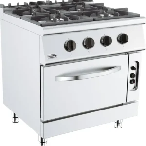 Combisteel Base 700 Gasfornuis | 4 Branders 4x 6.5kW | Gas Oven 6kW | 800x700x900mm Nieuw