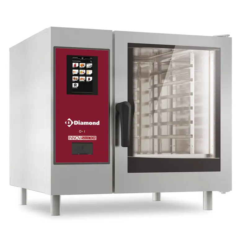 Diamond Combisteamer | Elektrisch | 6x GN 1/1 + Cleaning | Stoom + Convectie | 400V | 867x850x808mm Beste Prijs