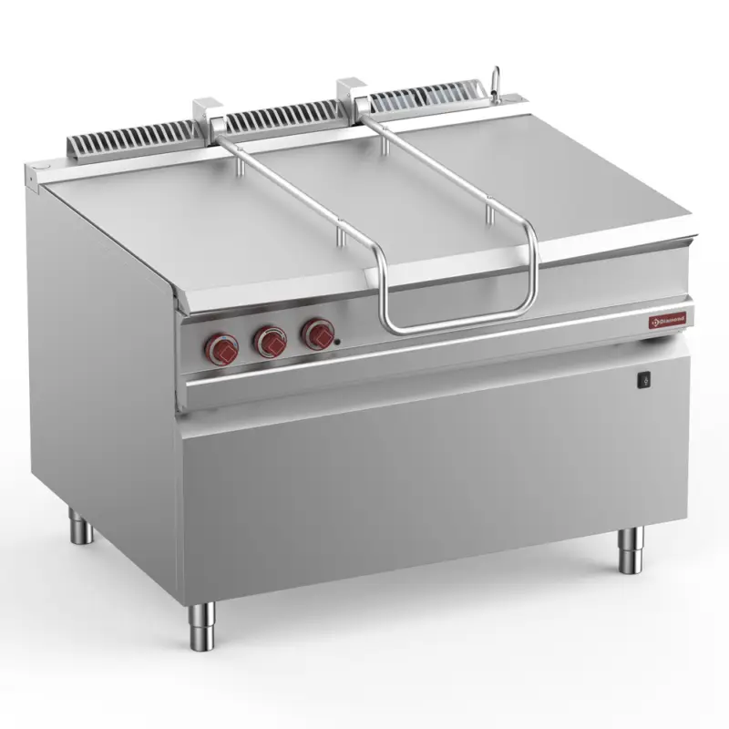 Weekendaanbieding Diamond Kantelbare Braadpan | OPTIMA 900 | Gas | 120L | 90°C/300°C | 29kW | Piëzo Ontsteking | Vulkraan | 1200x900x850/965mm