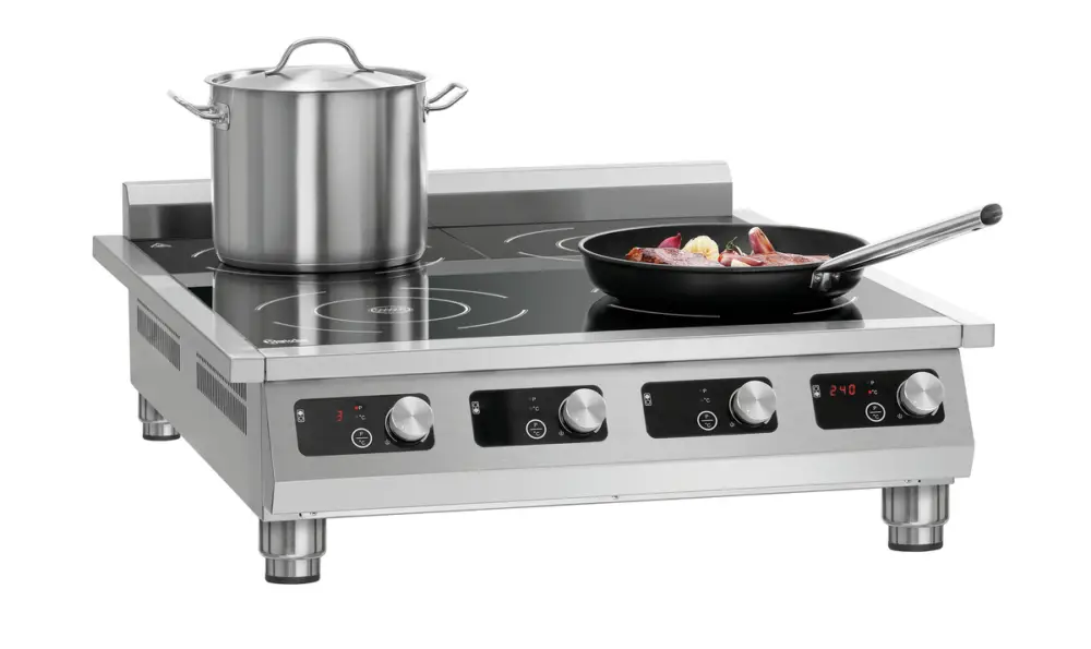 Direct Beschikbaar Bartscher Inductiekookplaat 4P 50-1 TCK | 2x 5000W | 400V | 792x900x234mm
