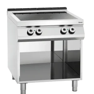 Bartscher Keramisch Fornuis 900 Master | 4 Kookzones | 16 kW | Open Onderbouw | 800x900x900mm Meest Verkocht