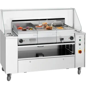 Bartscher Kookstation KST3240 Eco | 24 kW | 400V | RVS | Mobiel | 1715x845x1380mm Direct Beschikbaar