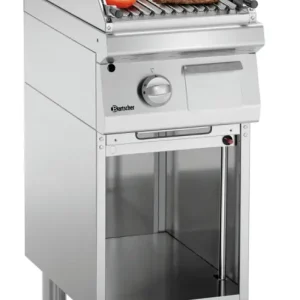 Bartscher Lavasteengrill | RVS | Gas | 9kW | V-rooster | 400x700x850mm Koop Online