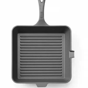 Dagaanbieding Gietijzeren Grillpan, HENDI, Zwart, 250x250x(H)50mm, Vierkant