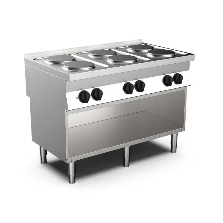 Mareno M0-700 line kooktoestel 6 ronde kookplaten, 120cm Populair