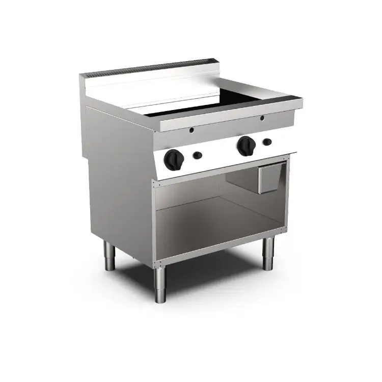 170.440 - Marino M0-700 line elektrische bakplaat 80cm, staand model, met verchroomde gladde bakplaat Aanbieding