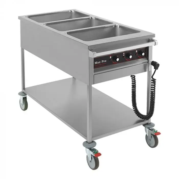 Bain marie wagen van Max ProAfm : (B x D x H): 60 x 120 x 90 cm Rechtstreeks Van De Fabrikant