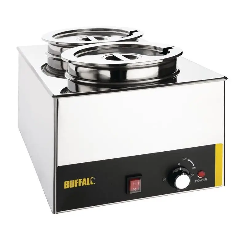 Premium Buffalo bain marie met 2 ronde potten