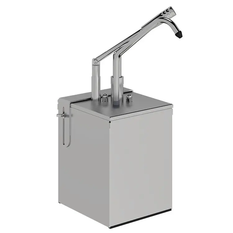 Sausdispenser met hevelbediening en GN 1/4 bak roestvrijstaal 18/10 Laatste Versie