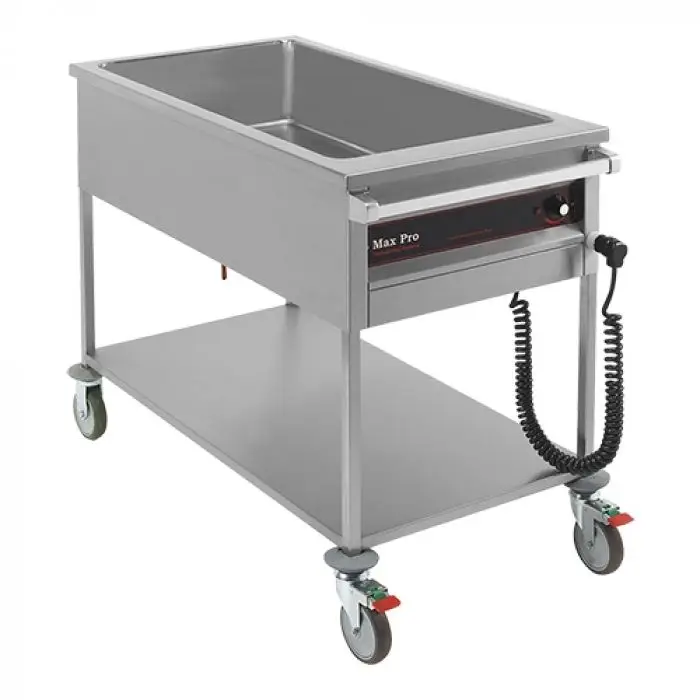Bain marie wagen van Max ProAfm : (B x D x H): 60 x 120 x 90 cm Actieprijs