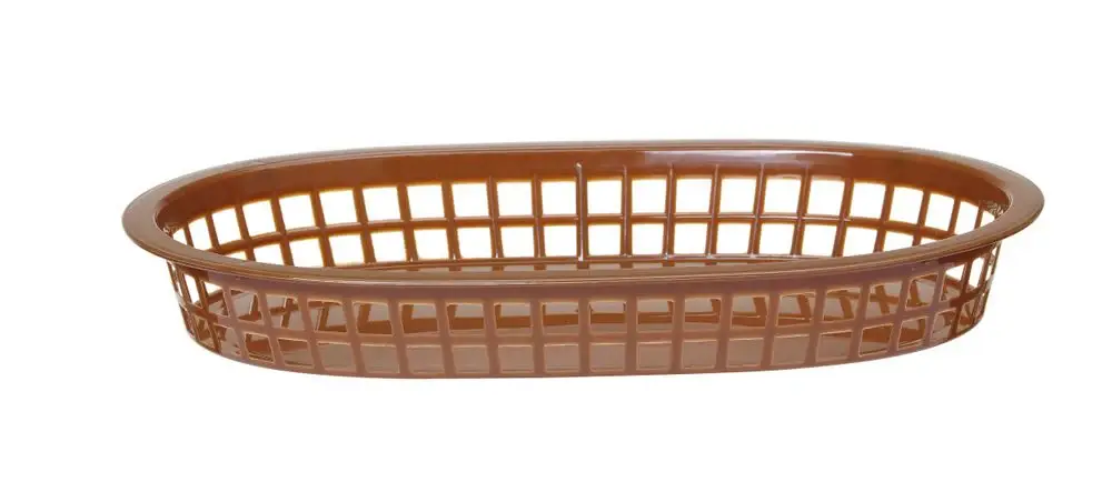 Aanbieding HENDI - Serveermanden - Fastfoodstijl - Bruin - 6 stuks 275x175x38 mm