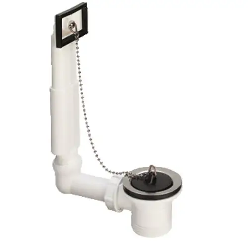Viega afvoer-/overloop garnituur 6/4" 70mm met stop met ketting Merkproduct