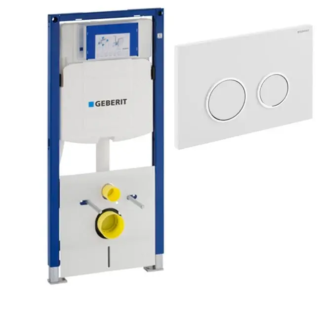 Voordeelprijs Geberit Aktie Duofix wc-element H112 met reservoir UP320 standaard + Sigma 20 Wit / Chroom