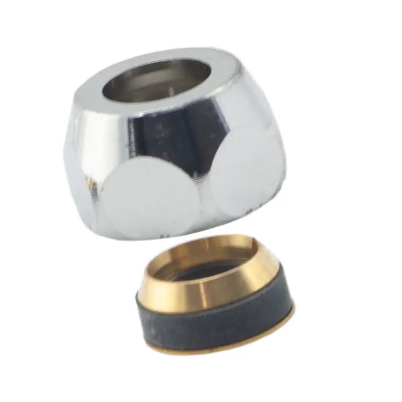 Gereduceerde Prijs Geberit Klemkoppeling 3/8 x 10mm kort met rubber dichting Chroom