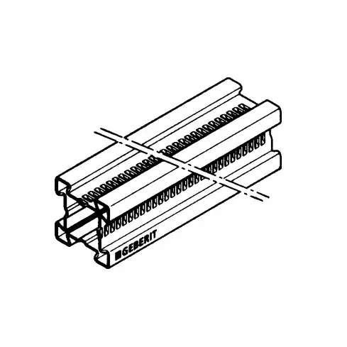Merkproduct Geberit Gis profiel verzinkt per meter 3.2x3.2cm (lengte = 5 meter)