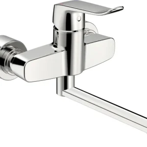 Hansa Hansaclinica wandmengkraan, draaibare uitl. spr. 277 mm, lange hendel Chroom Goedkoop