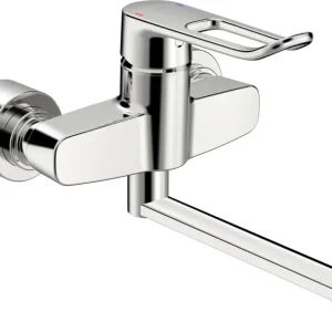 Hansa Hansaclinica wandmkr, draaib.uitloop; spr. 277 mm, lange beugel hendel Chroom Rechtstreeks Van De Fabrikant