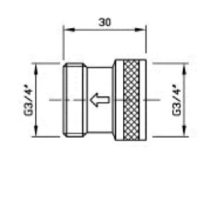 Speciale Aanbieding Echtermann Terugslagklep 3/4 (voor tussen wandkraan en s-koppeling)