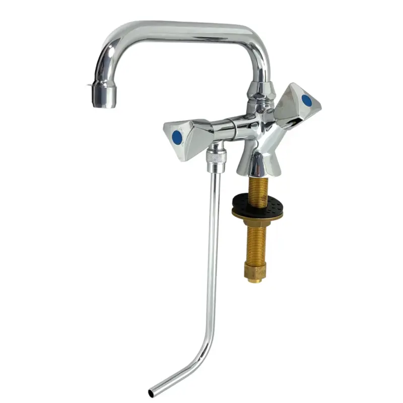 Hete Deal Barspoelbakkraan 1-baks met onderspoelpijpje voorsprong 200mm (alleen koud water!) Chroom