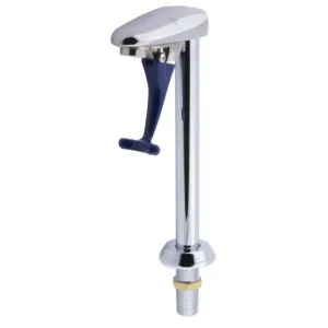 Hoge Kwaliteit T&S Water-Tapkraan / Glazenvuller op standzuil met blauwe hendel Chroom