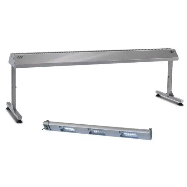 Rvs houder voor warmtelamp 1200mm - incl. kwartswarmtelamp Betaalbaar