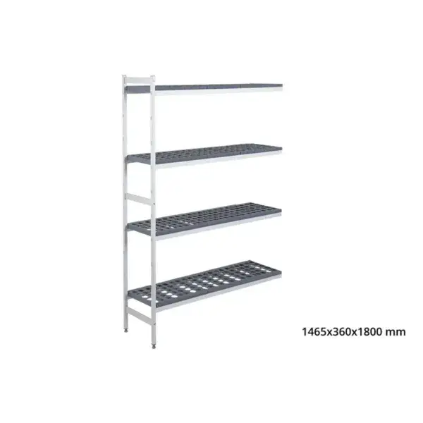 Aanbouwrek 5711 - 1465x360x1800mm - 4 niveaus Hoge Kwaliteit