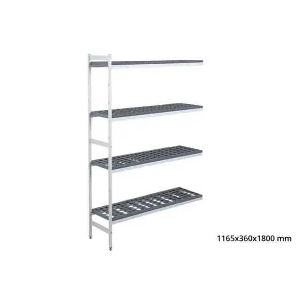 Aanbouwrek 5711 - 1165x360x1800mm - 4 niveaus Superprijs