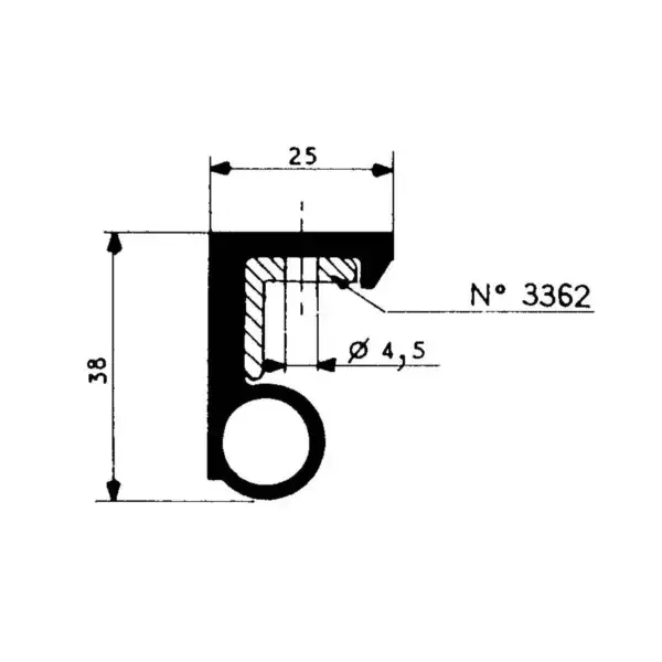 Superprijs 3350/2100 - dichting voor schuifdeuren - 2.1mtr/lng