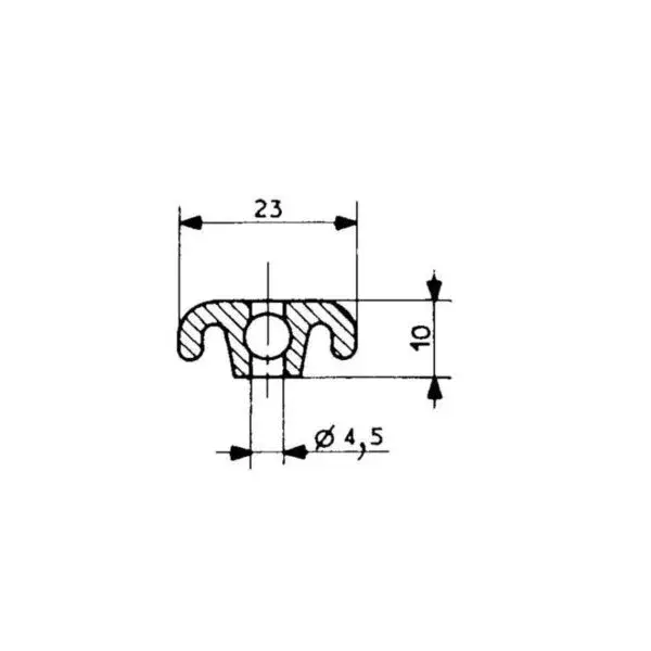 Bestseller 3312 - montageprofiel 3312 - voor dichting 2311/8511 - 2.5mtr/lng