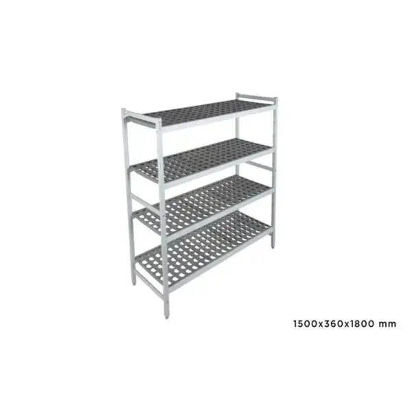 Basisrek fermostock 6611 - 1500x360x1800mm - 4 niveaus Uitverkoop