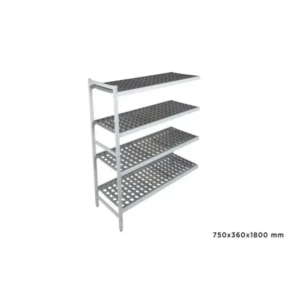Rechtstreeks Van De Fabrikant Aanbouwrek fermostock 6611 - 750x360x1800mm - 4 niveaus