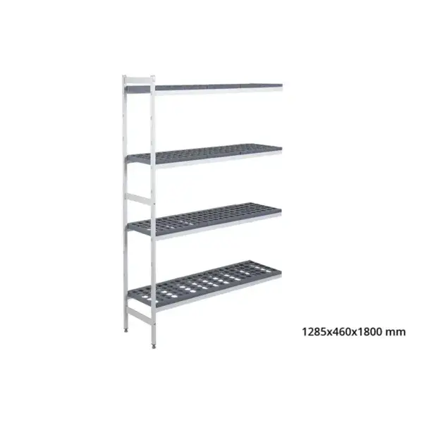 Aanbouwrek 5711 - 1285x460x1800mm - 4 niveaus Op = Op