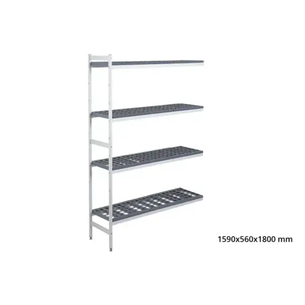 Aanbouwrek 5711 - 1590x560x1800mm - 4 niveaus Exclusieve Aanbieding